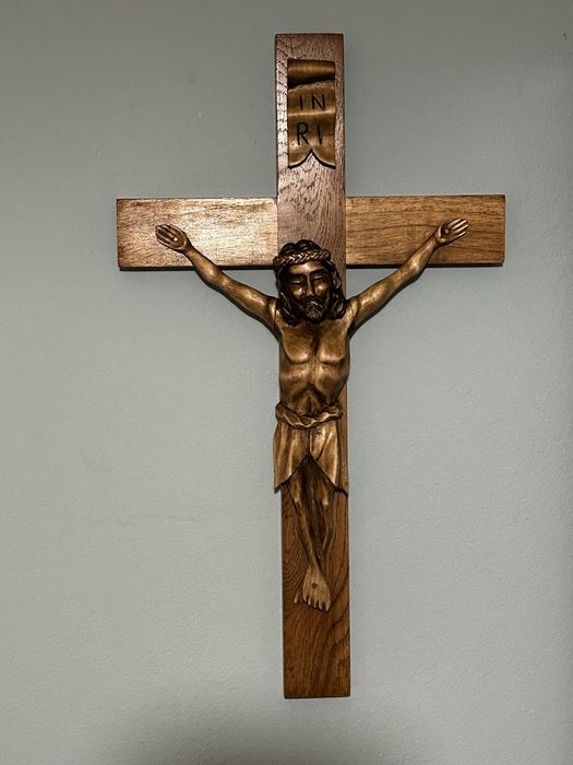 Krzyż dębowy ręcznie robiony