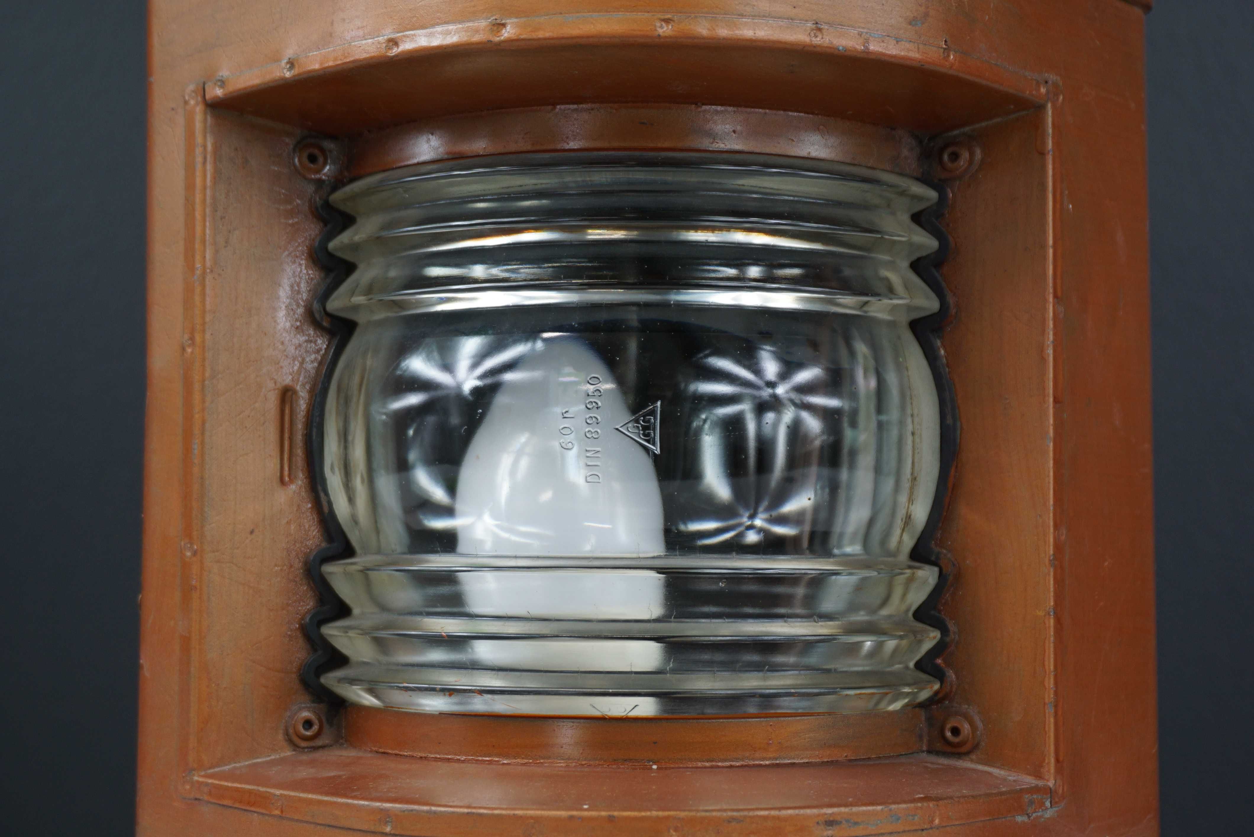 Stara lampa okrętowa Ahlemann Schlatter Bremen METALLWARENFABRIK nr2