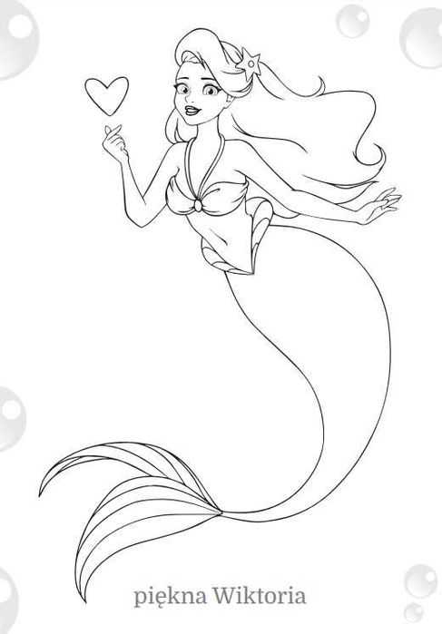 Maluszkowe malowanie SYRENKI KOLOROWANKA