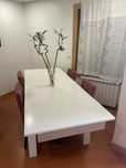 Mesa de jantar 6 lugares extensivel com 4 cadeiras