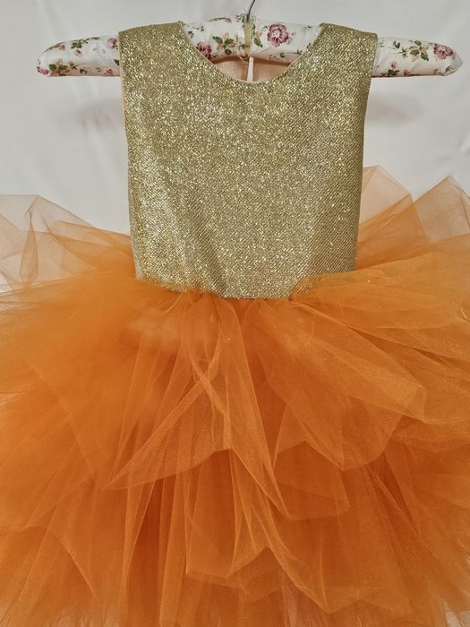 Сукня мандаринка на новий рік у садочок Сукня помаранчева оранжава