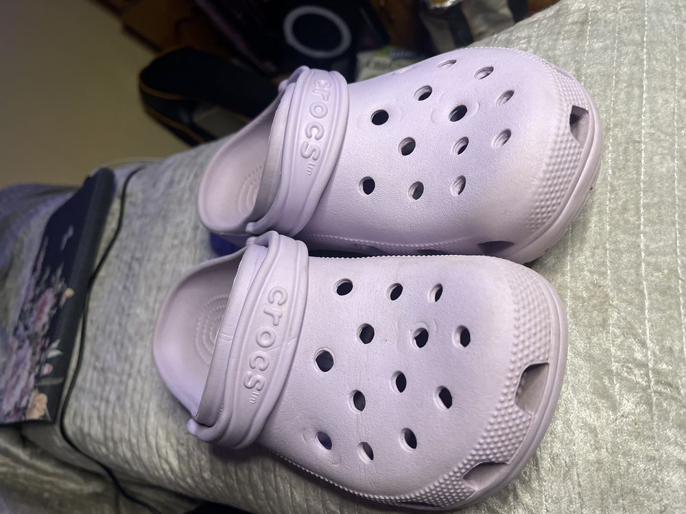 Женские сабо Crocs крокси лавандові W9 25см