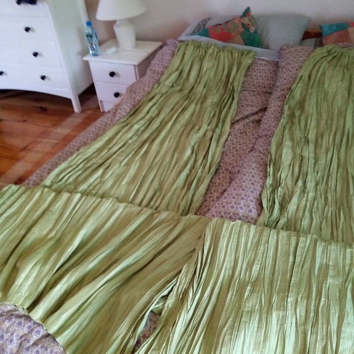 zasłony zielone seledynowe