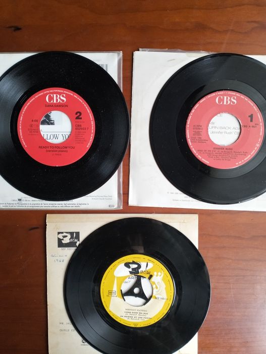 Lote de 3 discos de vinil single