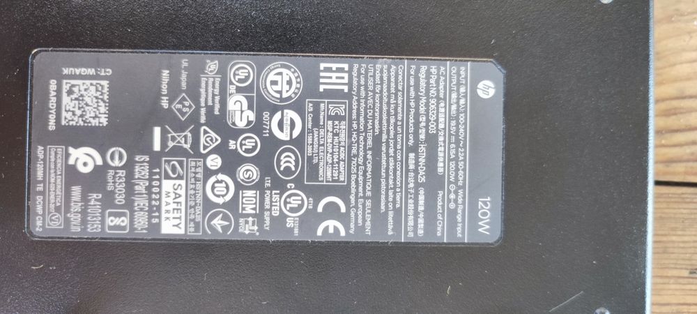 оригінальні зарядки (блоки живлення) HP, Dell