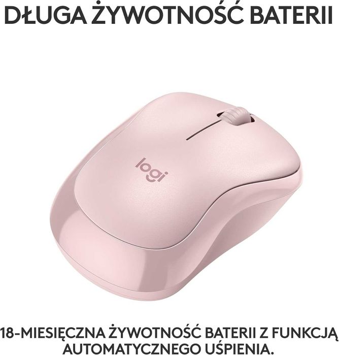 Logitech M240 SILENT Mysz Bezprzewodowa bluetooth Silent Cicha różowa