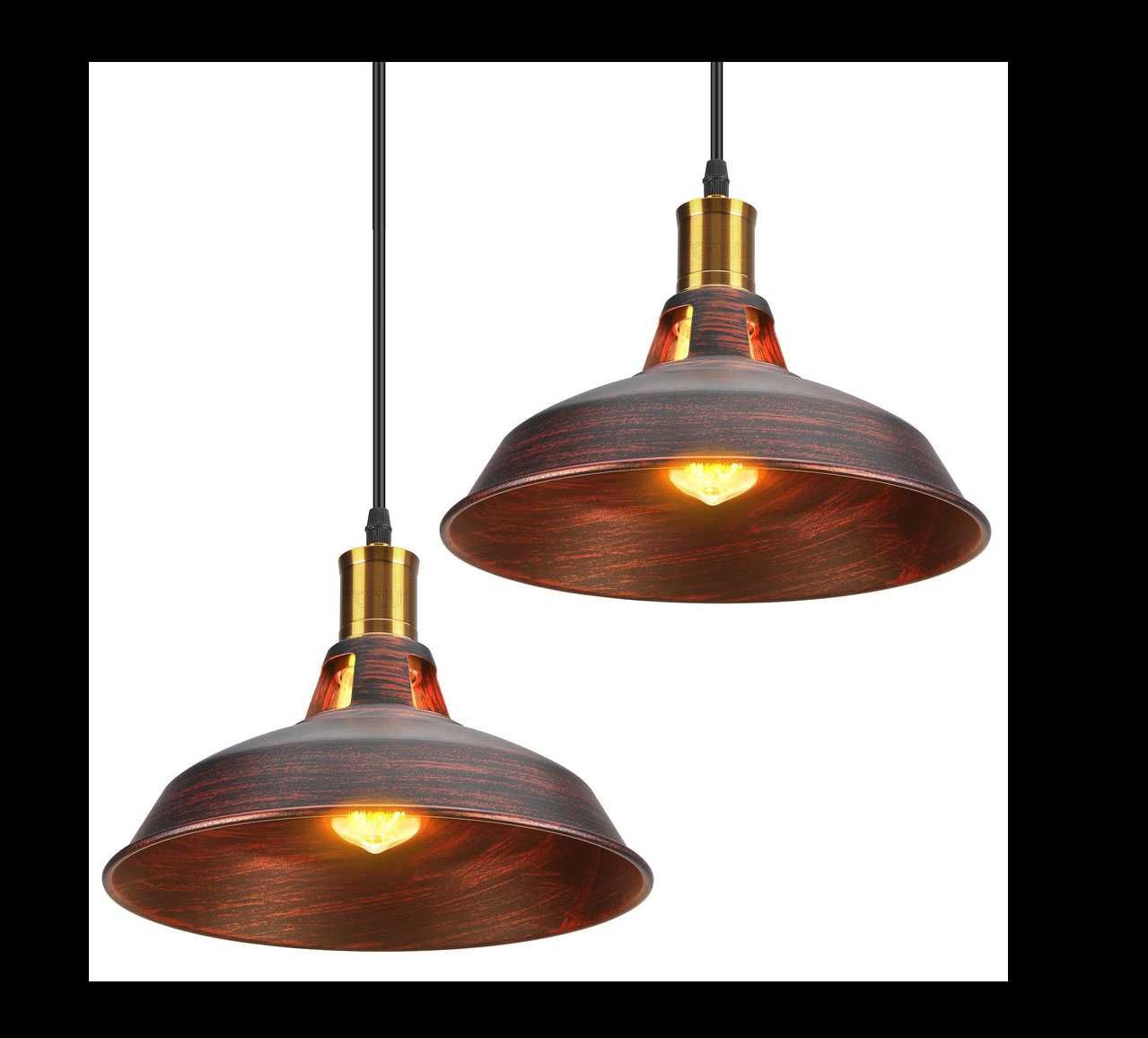 Metalowa lampa sufitowa w stylu vintage industrial - 2 szt