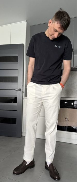 Штани чоловічі білі Bugatti