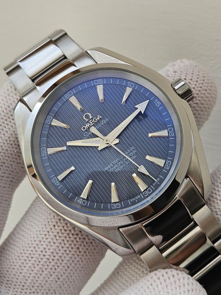 Швейцарские мужские часы Omega Seamaster Aqua Terra Blue