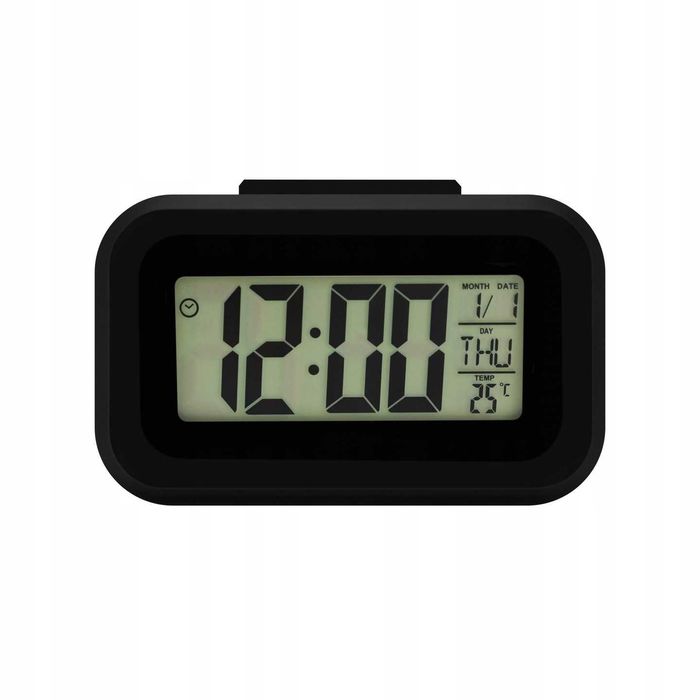 Zegar budzik Vergionic czarny 8,6cm
