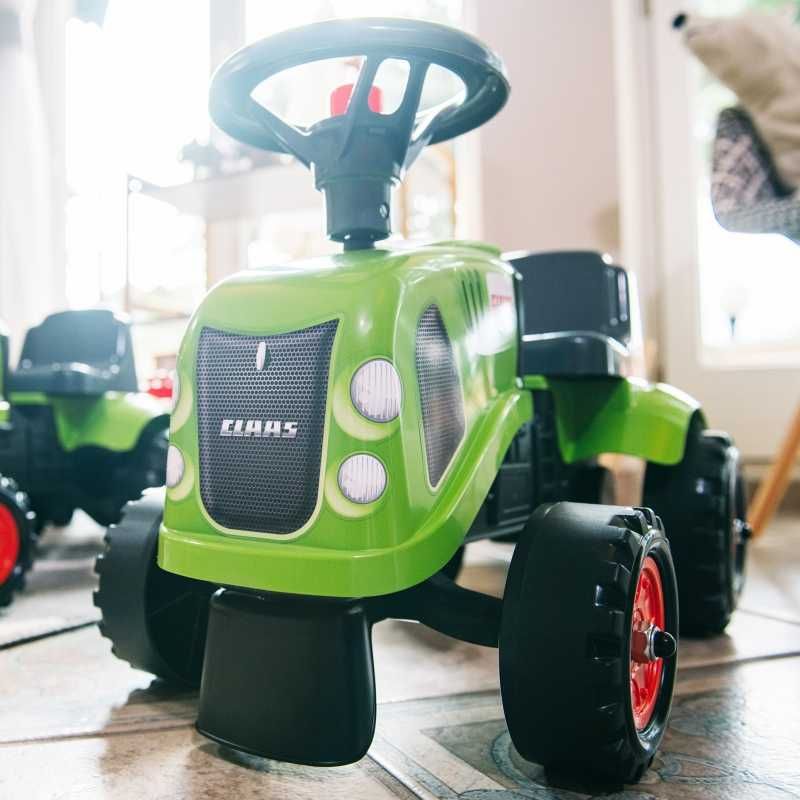 FALK Traktorek Baby Claas Zielony z Przyczepką + akcesoria