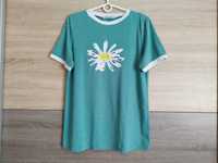 Misslook t-shirt z kwiatem M L