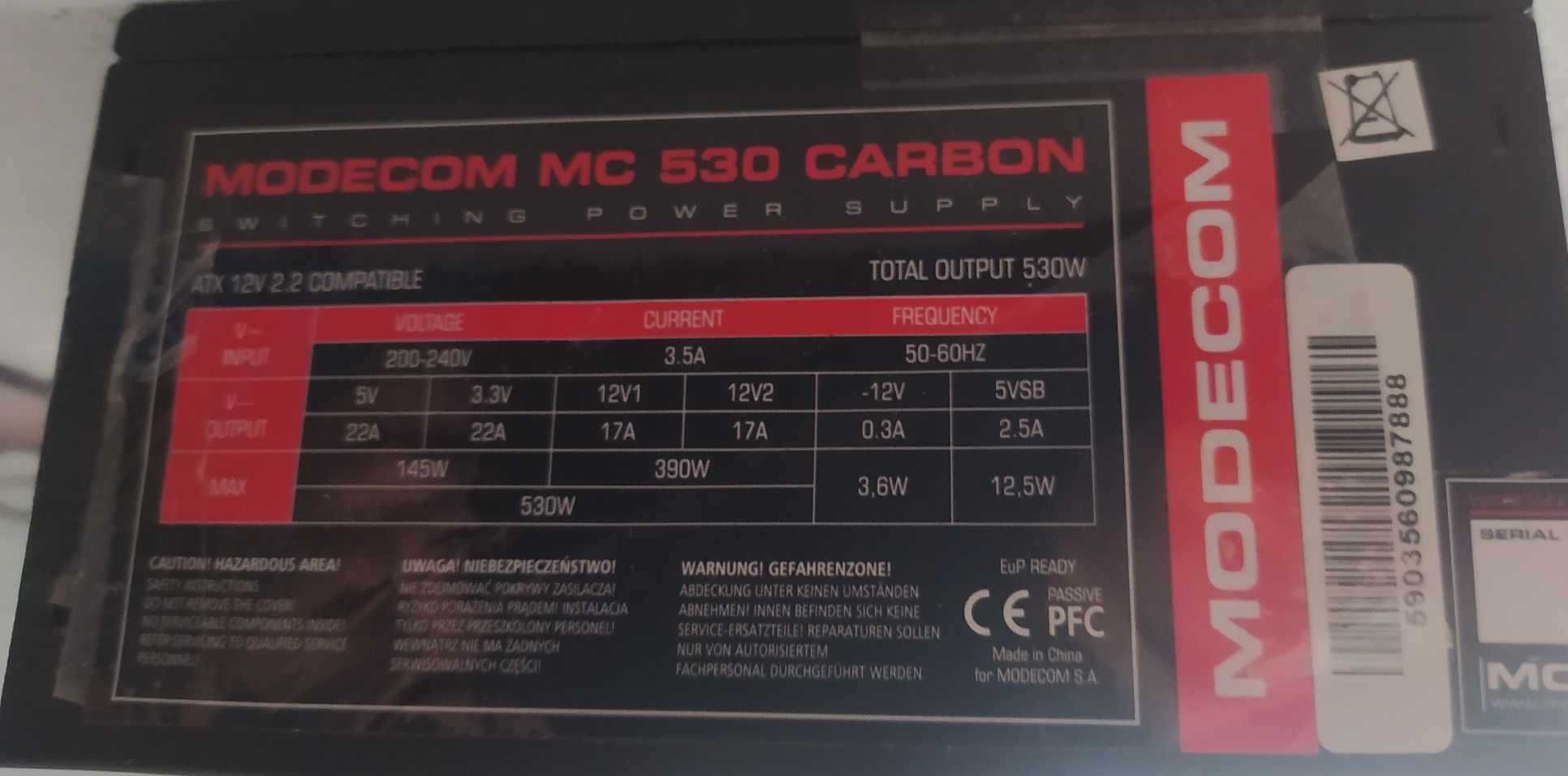 Zasilacz MODECOM Carbon MC530 530W ATX
