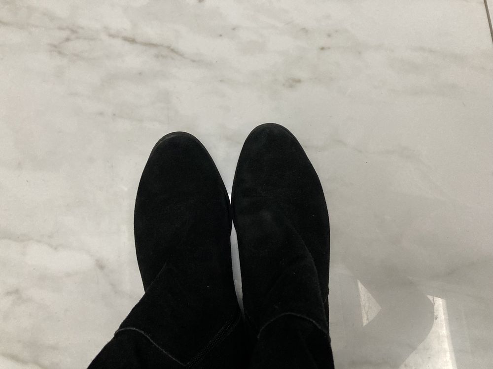 Kozaki muszkieterki naturalny zamsz 38 39