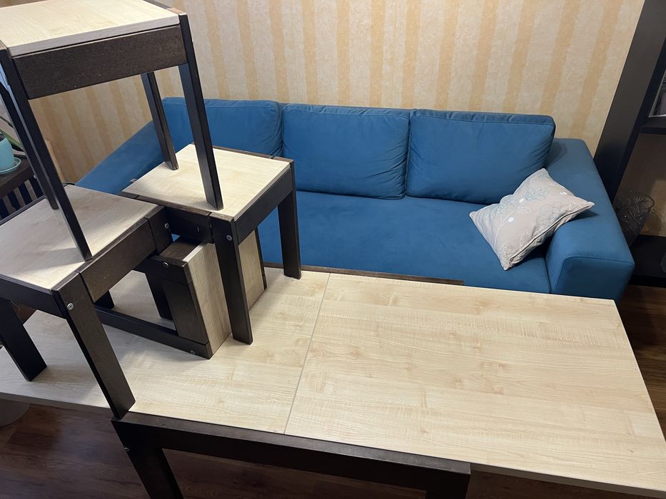 Комплект стіл обідній розкладний з стільцями