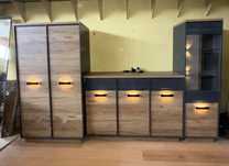 Zestaw pokojowy LINEA | Wotan + Antracyt | LED | 325×197 cm