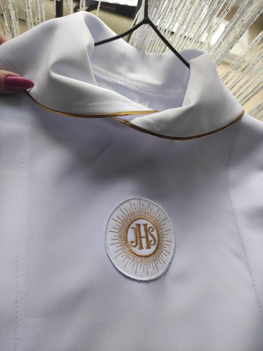 Śliczna Alba chlopięca jakość premium ze spodniami