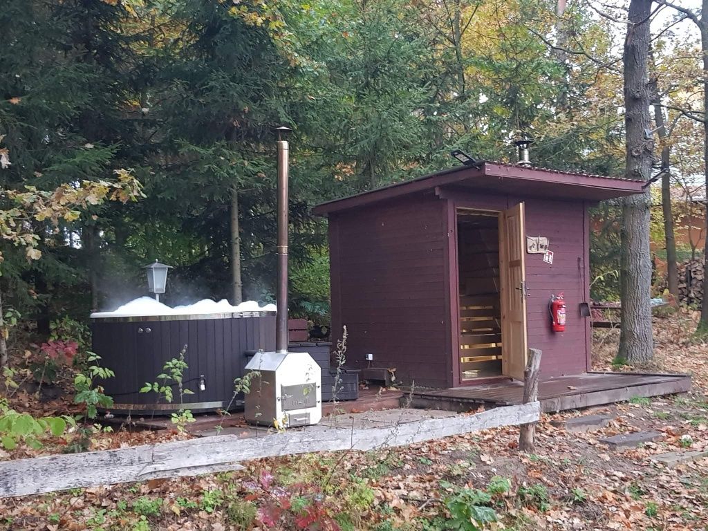 Wakacje 2025kajaki.Drewniany domek Warmia Mazury kominek prywatna plaż