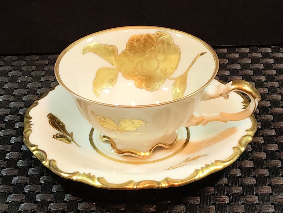 Porcelana Bawaria Waldershof Duo Mokka Złocona 24 K AubKokekcjonerska