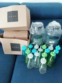 16  garrafas de vidro reutilizaveis  e 2 garrafões 5L c/ torneira KASA