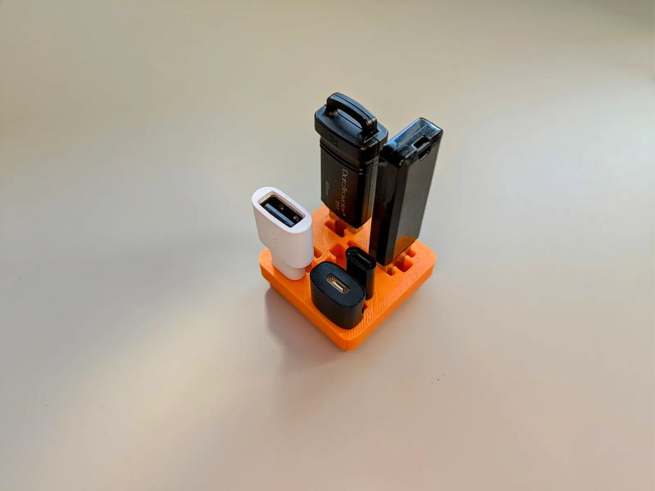 Suporte USB para Gridfinity (USB A e C)