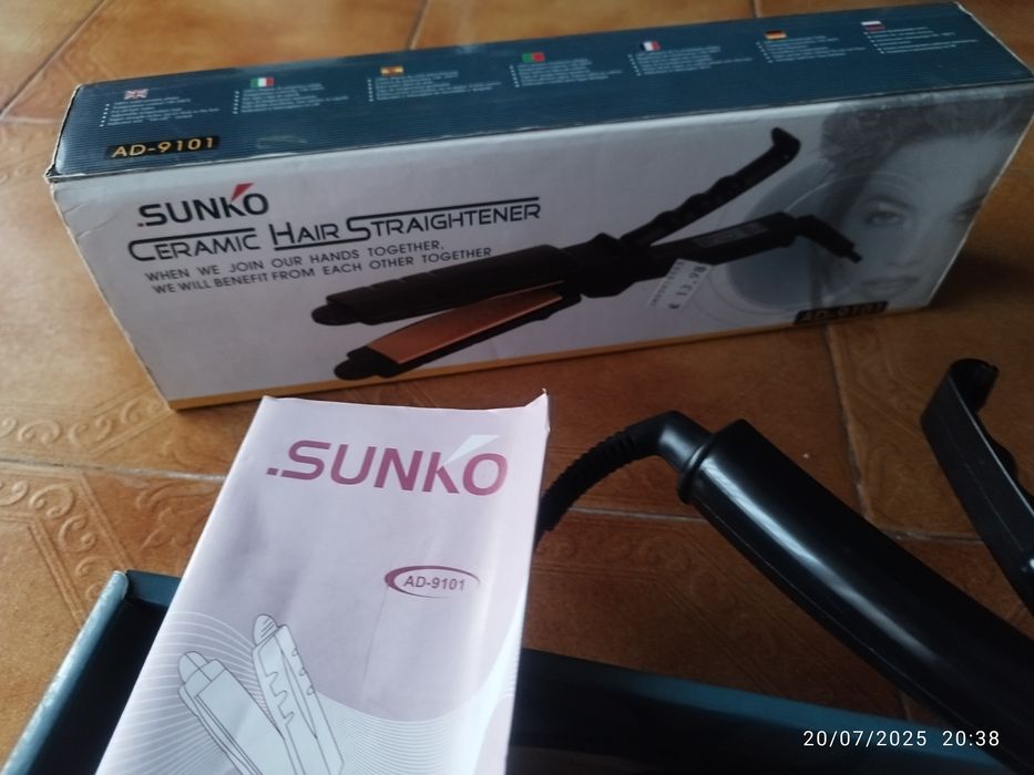 Prancha de cerâmica para alisamento