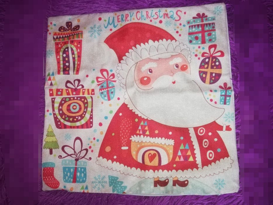 Декоративная наволочка с молнией Merry Christmas