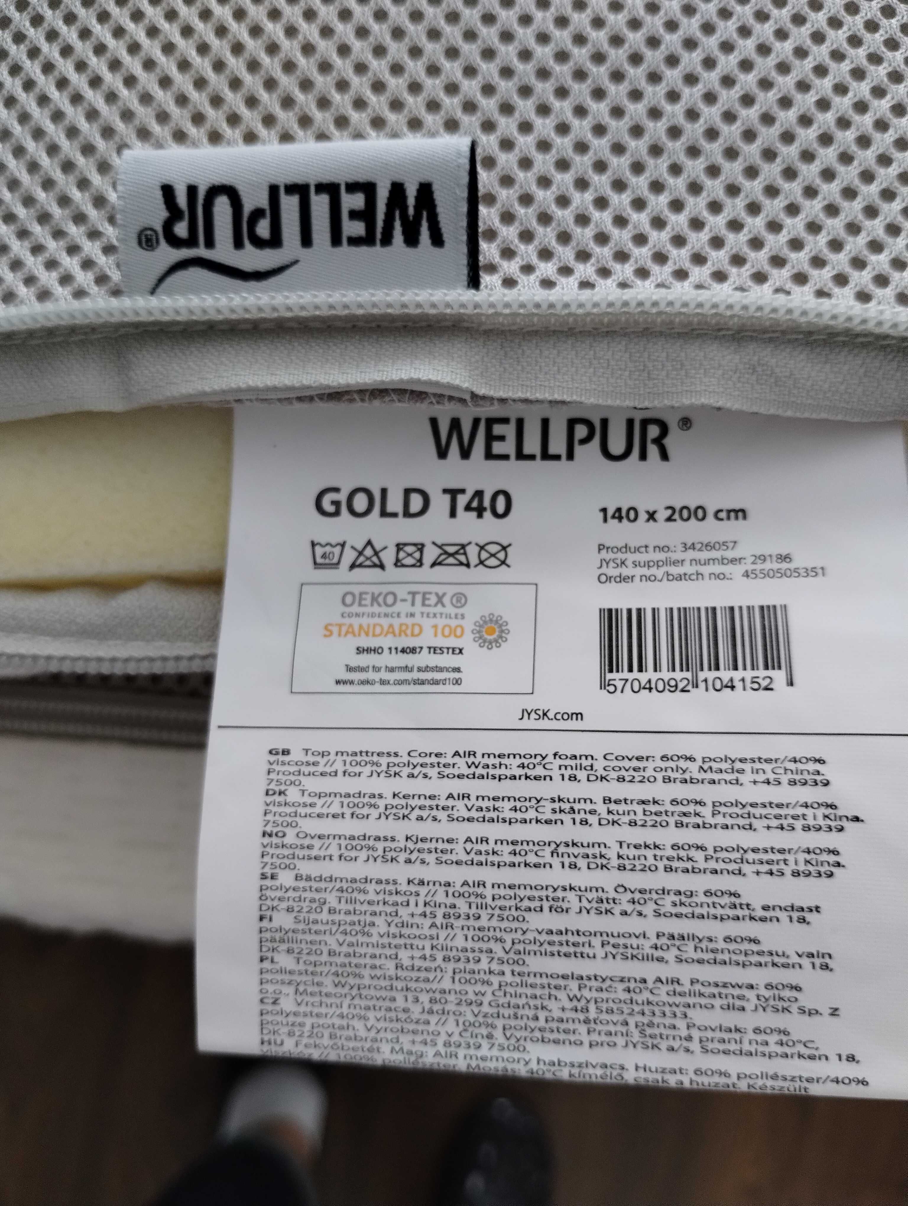 Materac lateksowy  Wellpur Gold