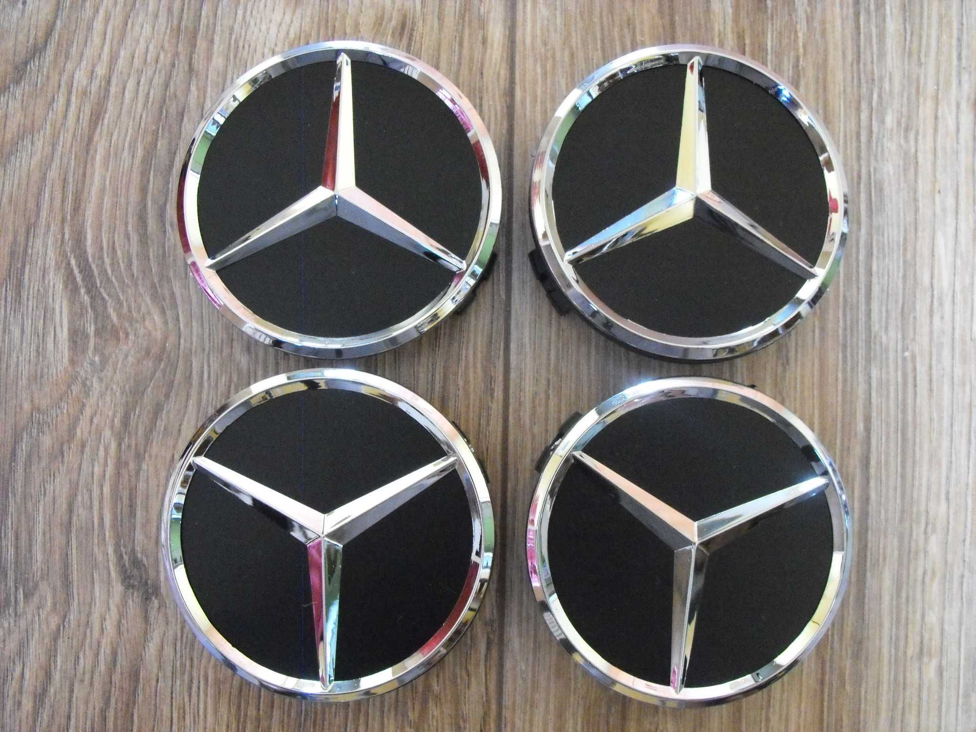 Dekielki Znaczki Mercedes AMG i gwiazdy kapsle felg emblemat 75mm 4szt