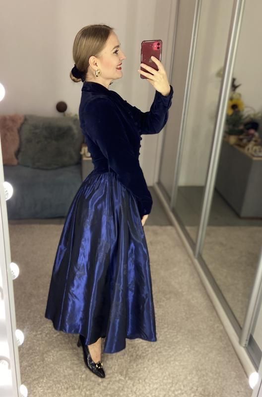 Неймовірна вінтажна вечірня міді сукня Laura Ashley