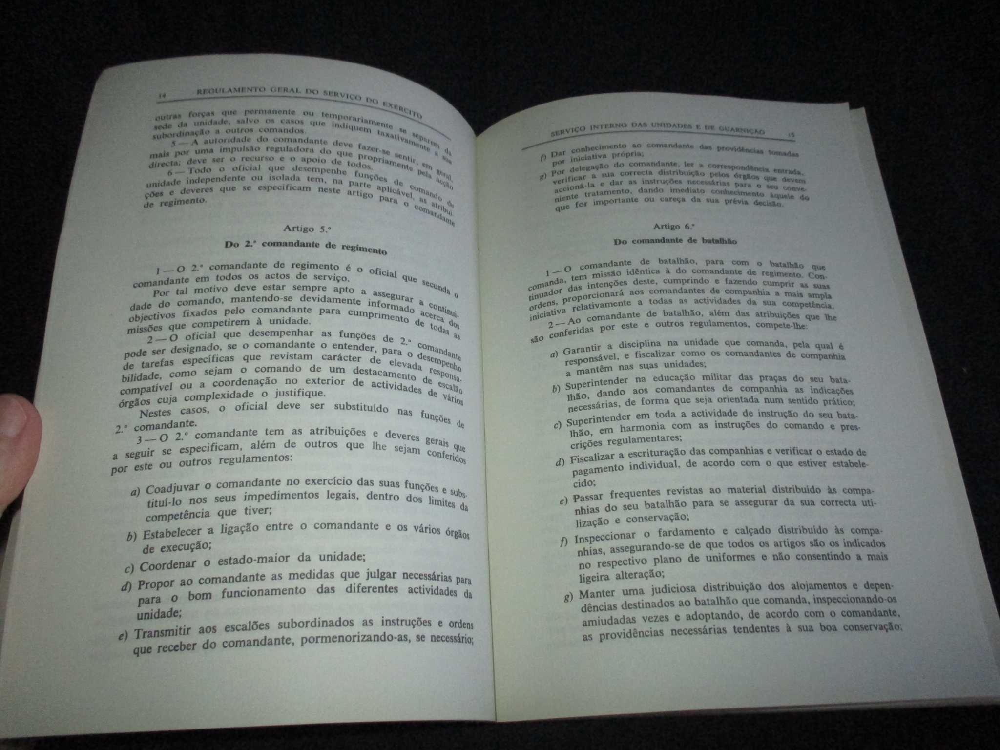 Livro Regulamento Geral do Serviço do Exército 1981