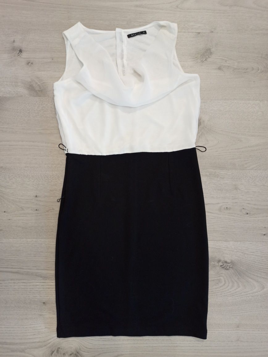 Sukienka krótka mini Mohito r. XS czarno biała