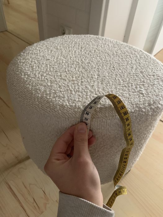 Nowy puf pufa bouclé złote nóżki nowa tanio