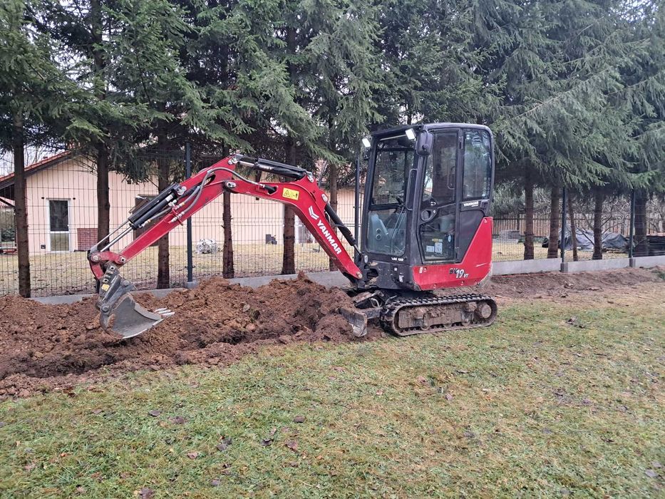 Usługi koparką, minikoparką