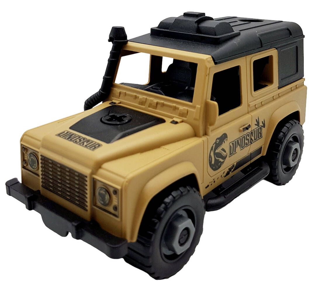 Auto Jeep Z Przyczepą Do Skręcania Dinozaur Ciężarówka Figurki