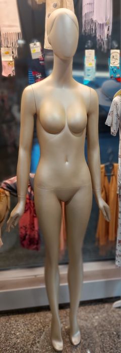 Złoty damski manekin sklepowy manekiny ekspozytor tors