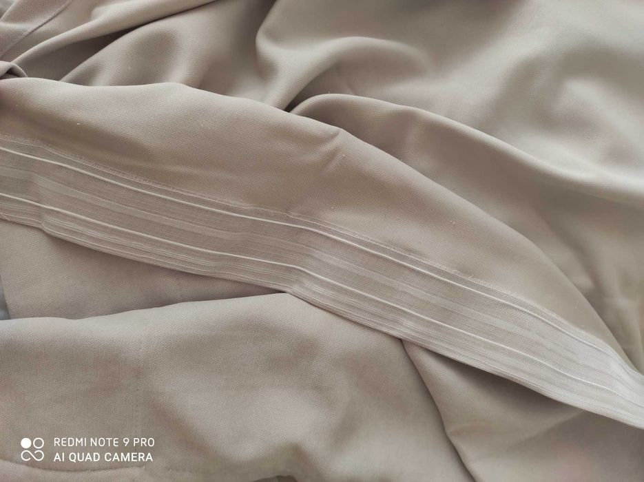 Zasłony jasnoszare wys. 161 cm, delikatny welur