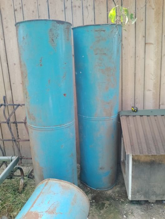 Rury metalowe, średnica 50 cm, dmuchawa