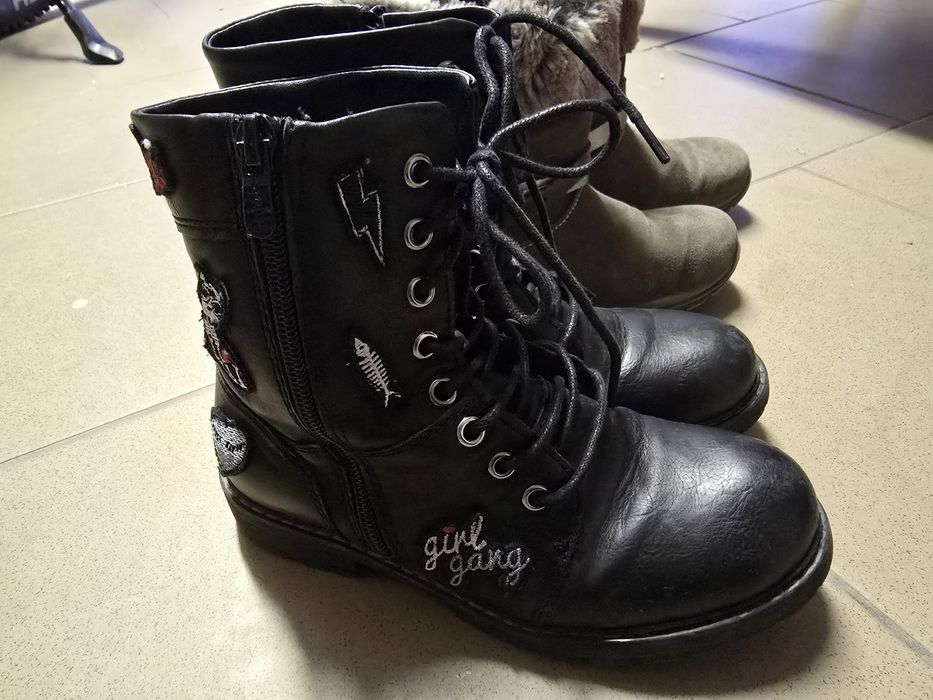 Jesienno Zimowe buty dla Dziewczynki rozm. 34-35