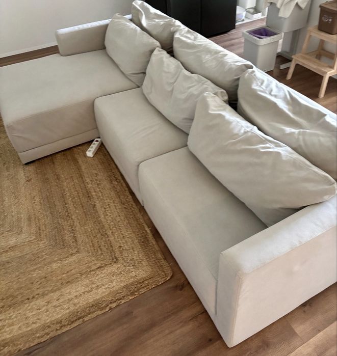 Sofá modular cinza rustika