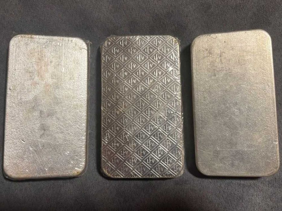 3 lingotes de prata, 1kg : 2 DODUCO  , 1 SCHLOSS GULDENGOSSA