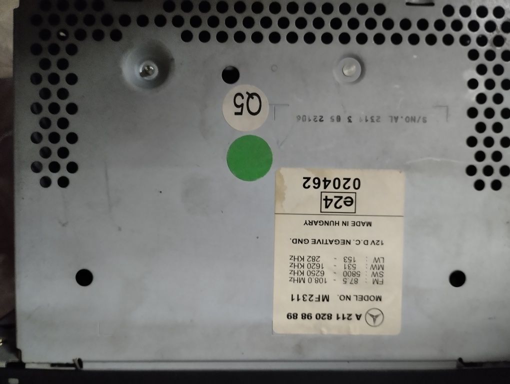Radio Mercedes serie E 220 CDI 2003