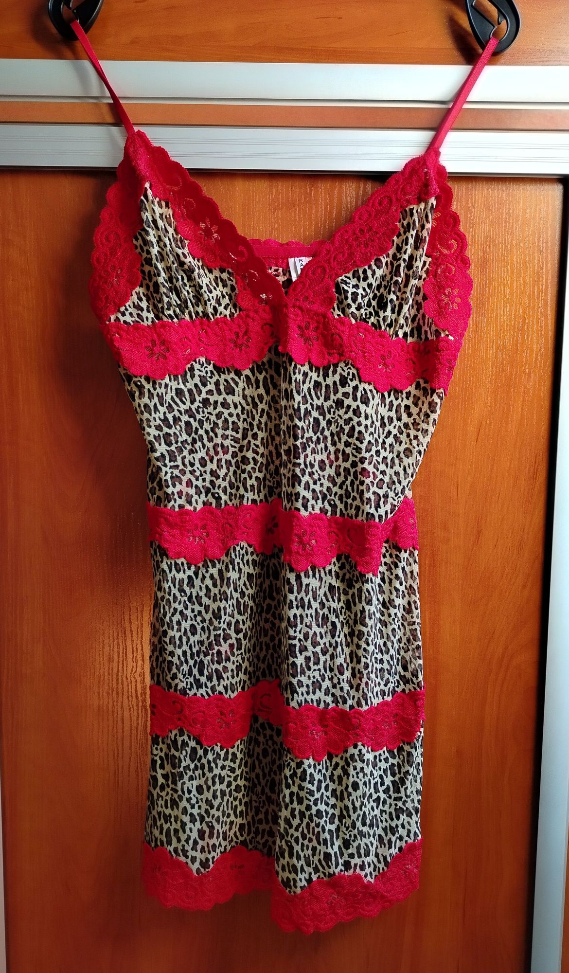Śliczna Duża Koszulka Nocna w panterkę 2XL stan idealny