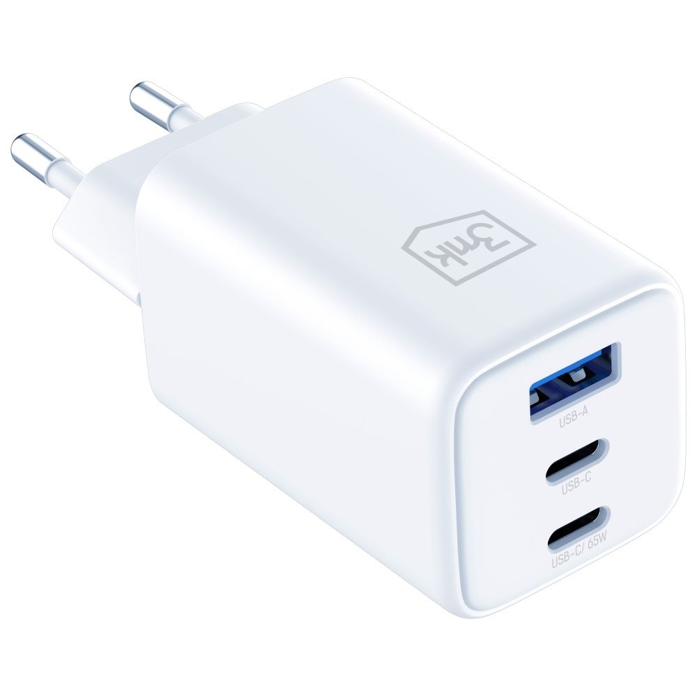 Ładowarka sieciowa 3MK Hyper GaN Charger 65W 1xUSB-A 2xUSB-C PD QC4+