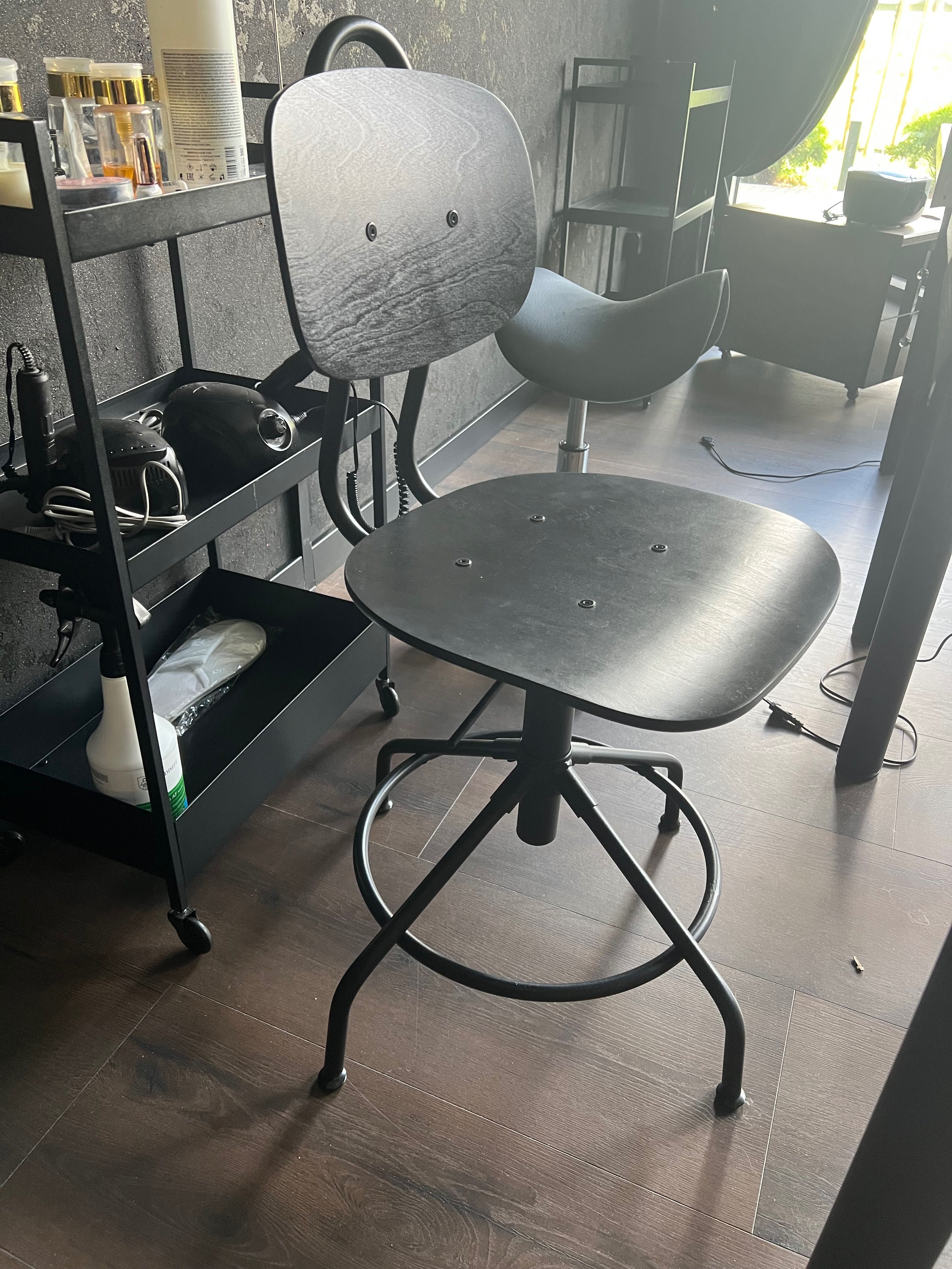 Krzesło obrotowe, czarne / 2 krzesła