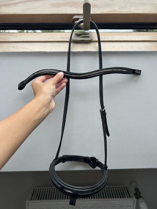 Naczółek i nachrapnik lakierowany HKM - COB