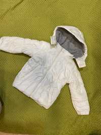 Курточка пуховик демисезонная белая ZY Baby 82-88 (18-24м)
