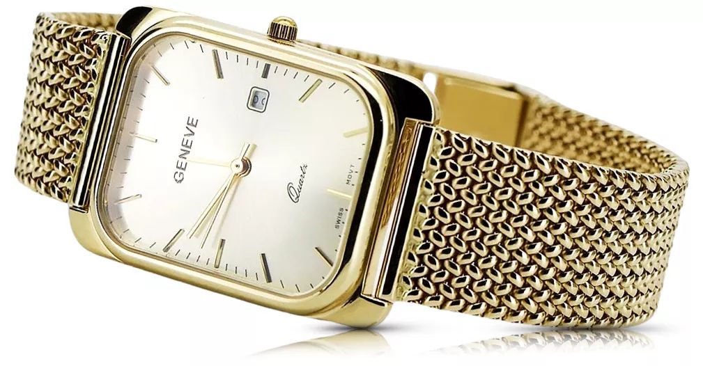 Złoty zegarek męski damski 14k 585 Geneve mw001y&mbw0021y Katowice