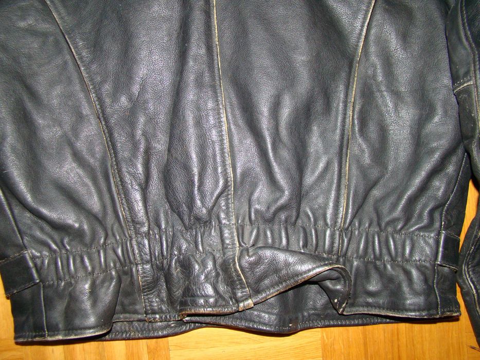 Krótka klasyczna ramoneska kurtka skórzana meska 50/52 M wzr 173