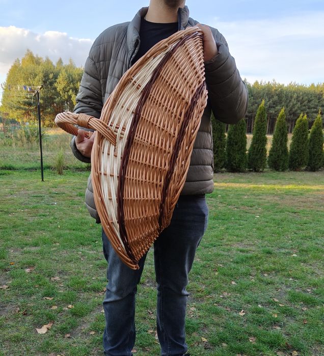 Kosz wiklinowy na drewno XL